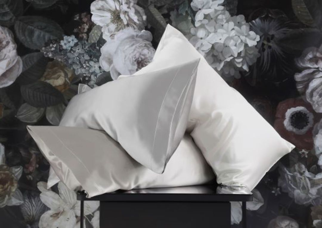MM Linen - Silk Pillowcases - Champagne, Pewter, White image 1